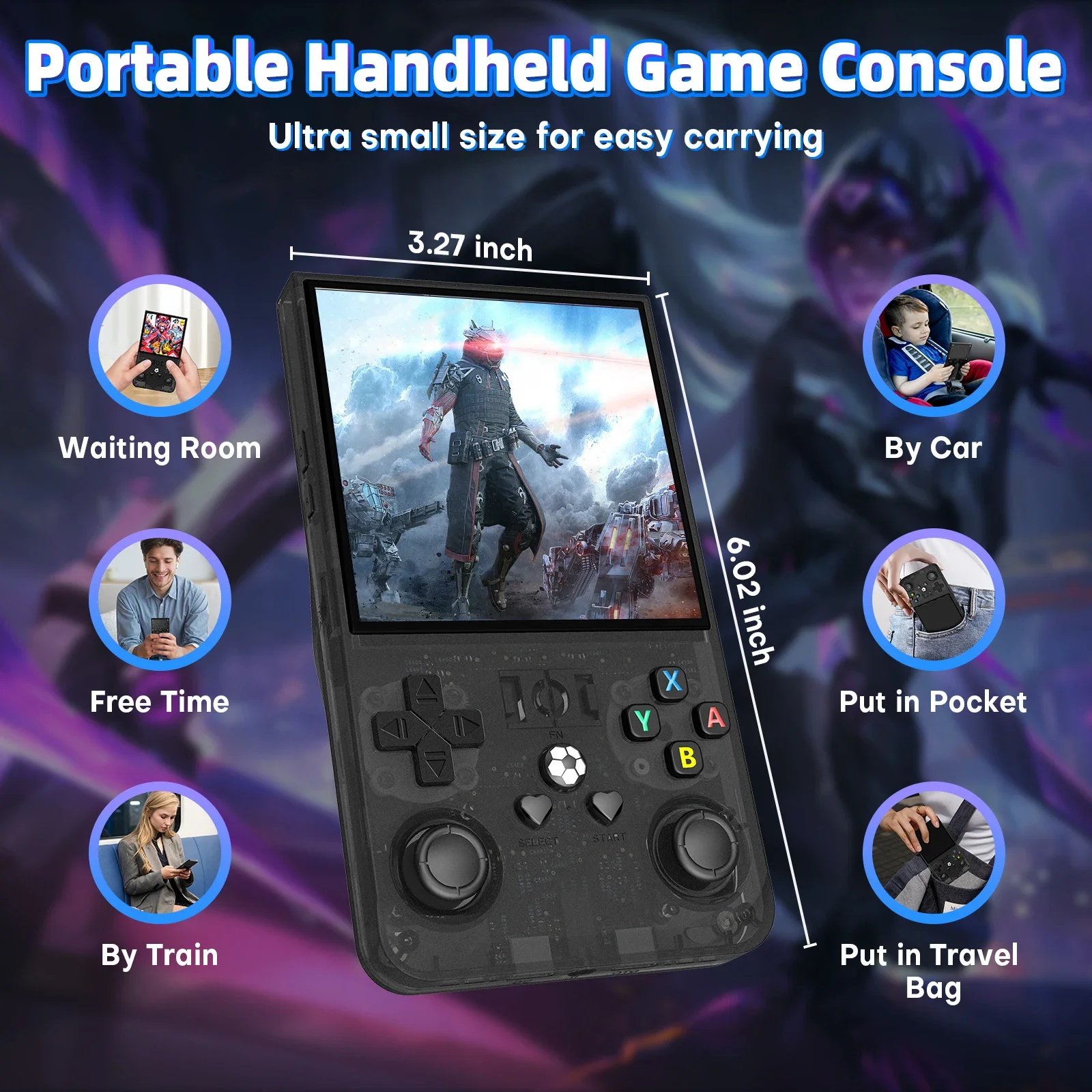 مفتوح المصدر R36MAX ريترو وحدة تحكم بجهاز لعب محمول 64/128GB 4.0 بوصة IPS شاشة RK3326 رقاقة المحمولة لعبة فيديو لاعب وحدة التحكم هدية