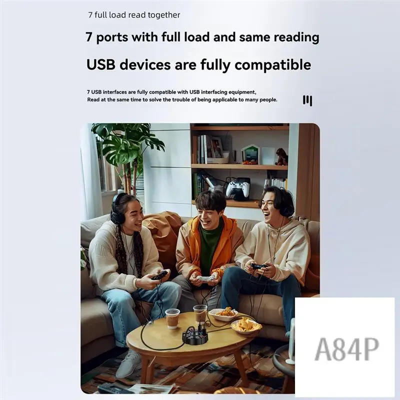 

USB 2.0 Hub Multi Splitter Adapter 5Gbps High Speed USB Splitter Power Adapter Multiple Expander For PC Laptop