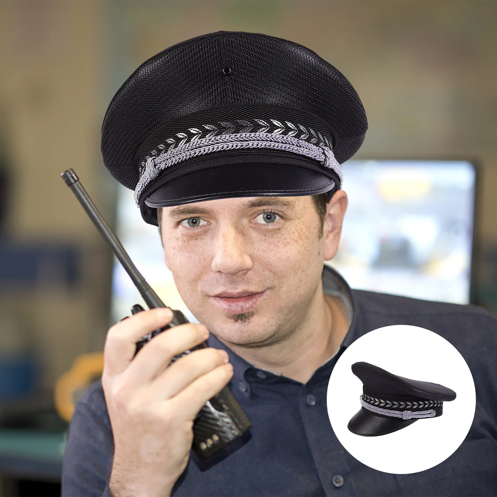 

Big Brim Hat Cap Breathable Comfortable Men Women Cotton Polyester Fashion Uniform Stage Props Party