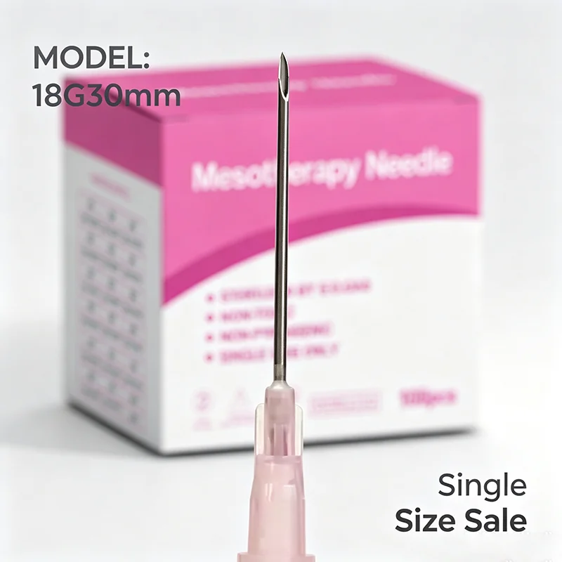 18G 30mm Precision Meso Needle Disposable Beauty Injection Needle Luer Lock Compatible Sharp Tip Skin Care Tool