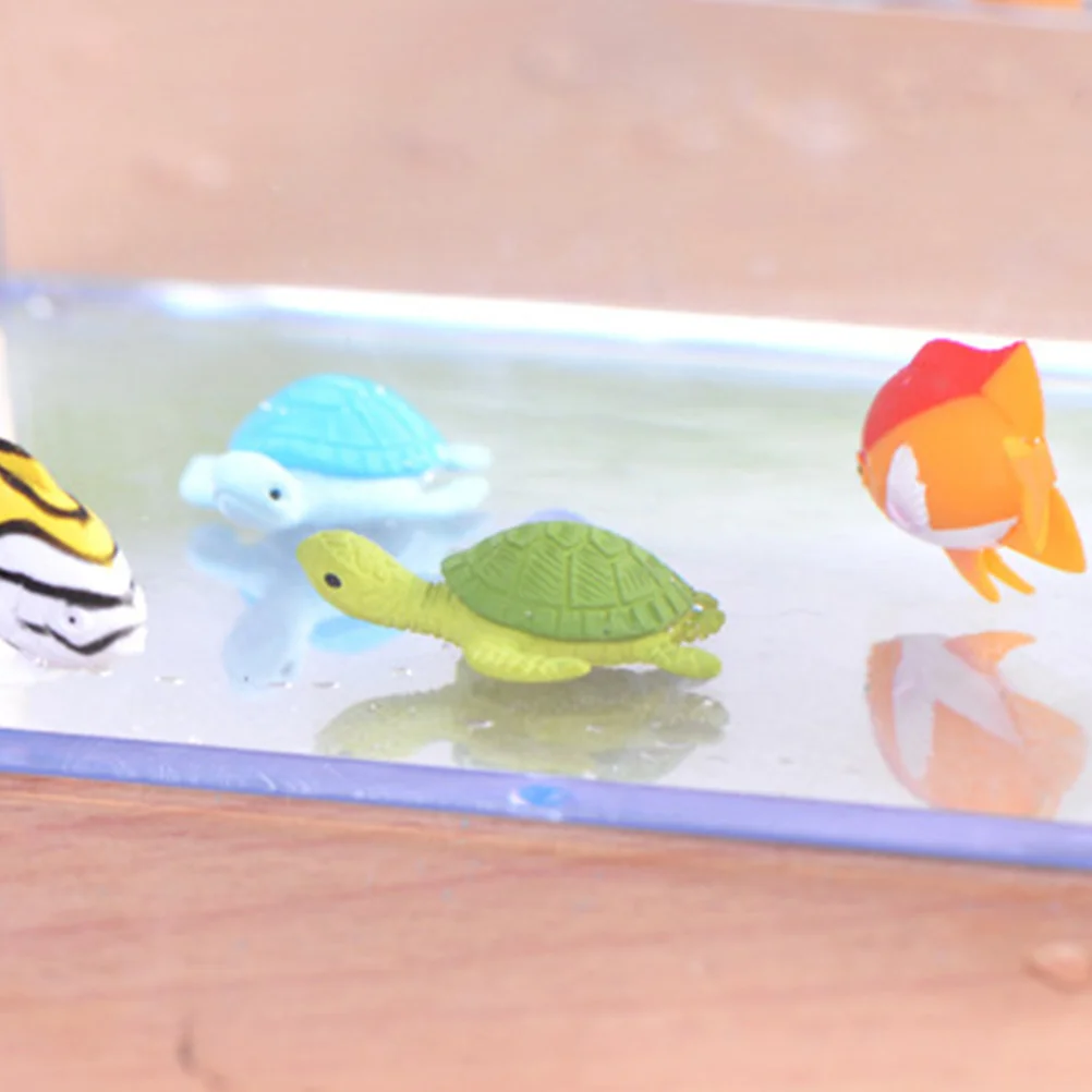 

20pcs Turtle Statue Resin Aquarium Decor Fish Tank nament Miniature Garden Decoration Reptile Case Accessory L
