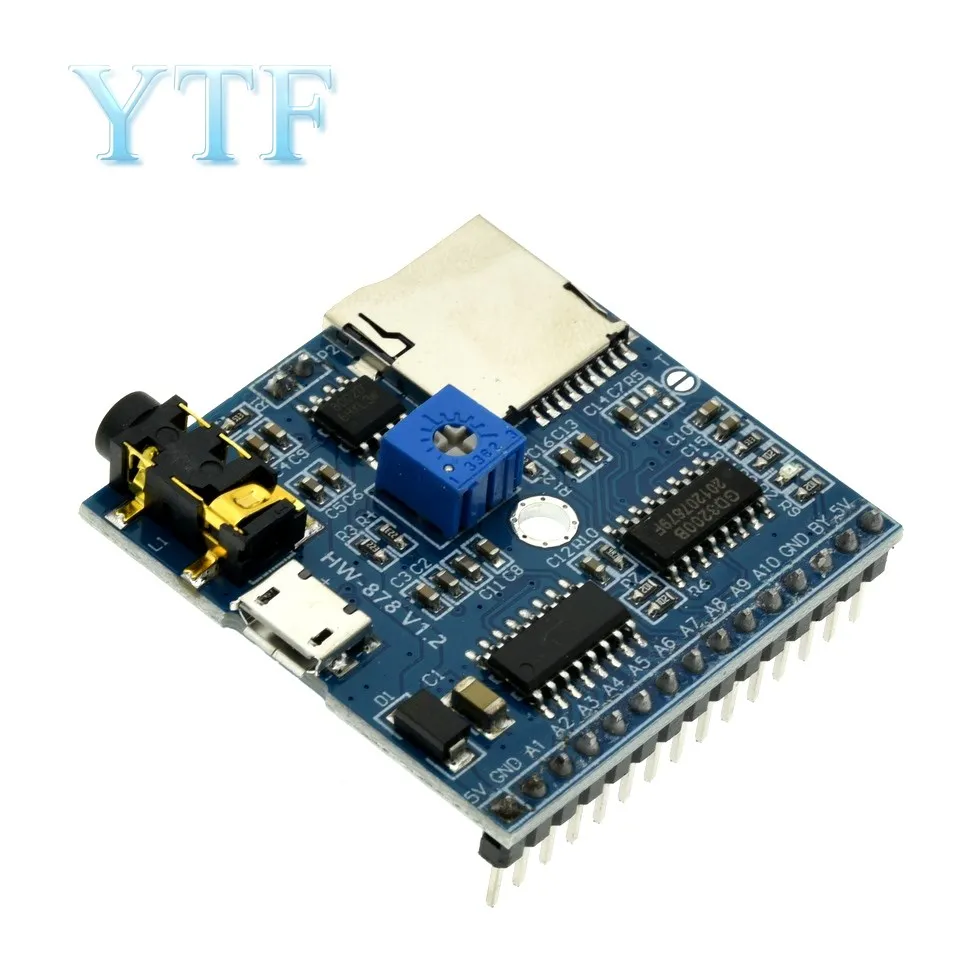 

Voice Playback Module MP3 Prompt Trigger One Broadcast Once Announcer Compatible With Arduino