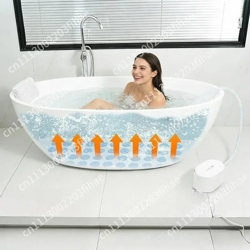 New American standard household bathroom bathtub bubble machine SPA bubble heating massage pad wireless remote control bath spa