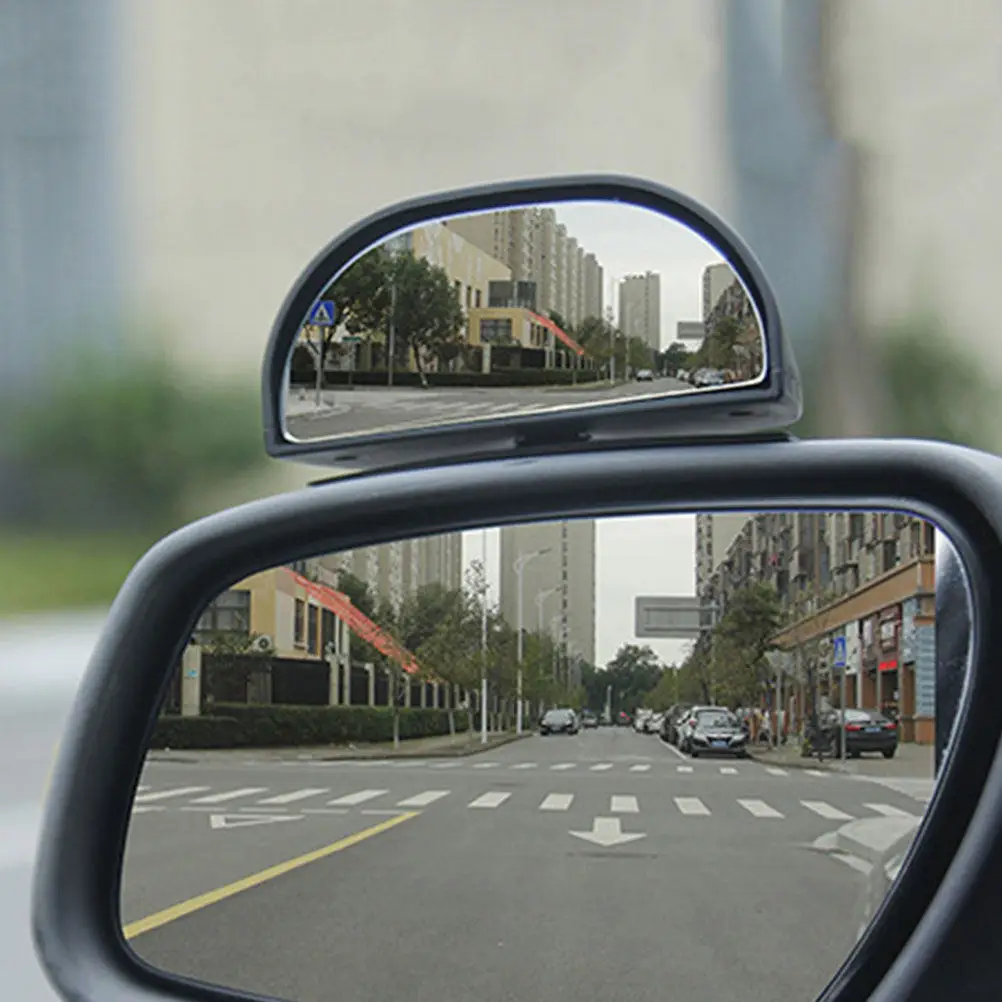 360 Degree Rotating Blind Spot Mirror Convex Wide Angle Car Side Rearview Mirror for Safe Night Driving Reversing Auxiliary