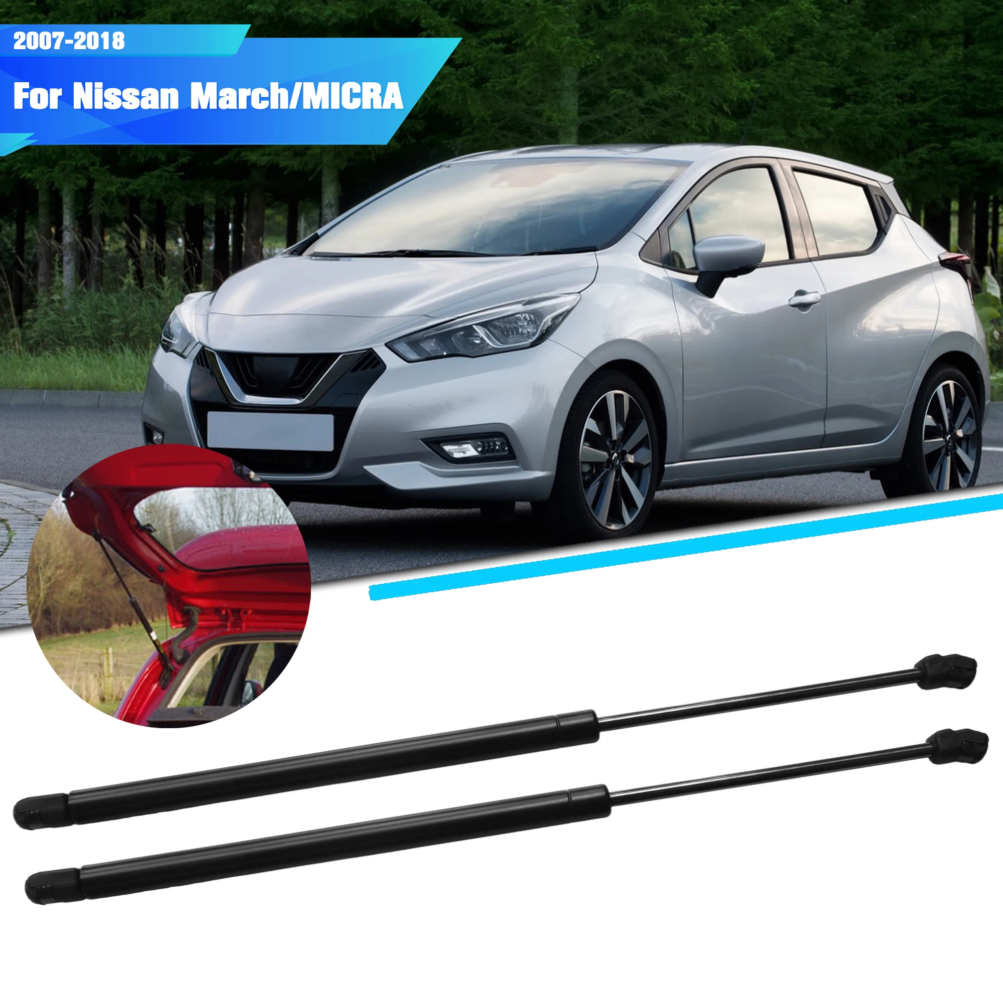 

For Nissan Micra Boot Hatch K13 2010-2018 2Pcs Car Trunk Lift Support Struts Gas Spring Damper