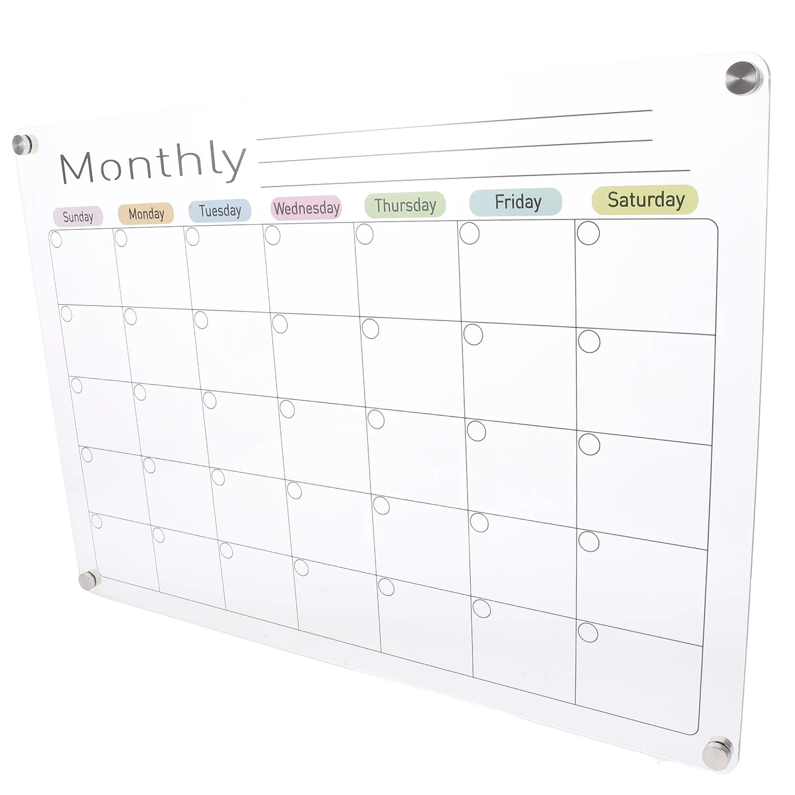 لوحة تقويم مسح جاف مغناطيسية من الأكريليك للثلاجة، جدول واضح، مخطط، رسالة، سبورة بيضاء، تقويم أكريليك #6