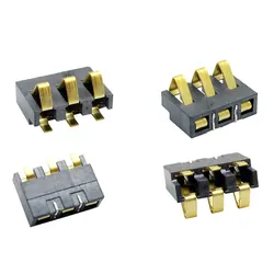 2.5 mm Pitch Spring Compression Contact 2 3 4 5 6 Pin Male Connector Surface Mount Battery Reflow Solder PCB 4.2H