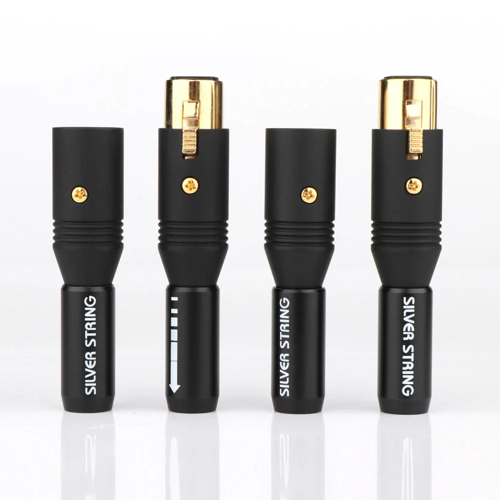 

4pieces Paliccs Gold Plated XLR Connector Plug Audio balance XLR 3 Pin Plug Cable Mount Balanced Audio Connector Male or Female