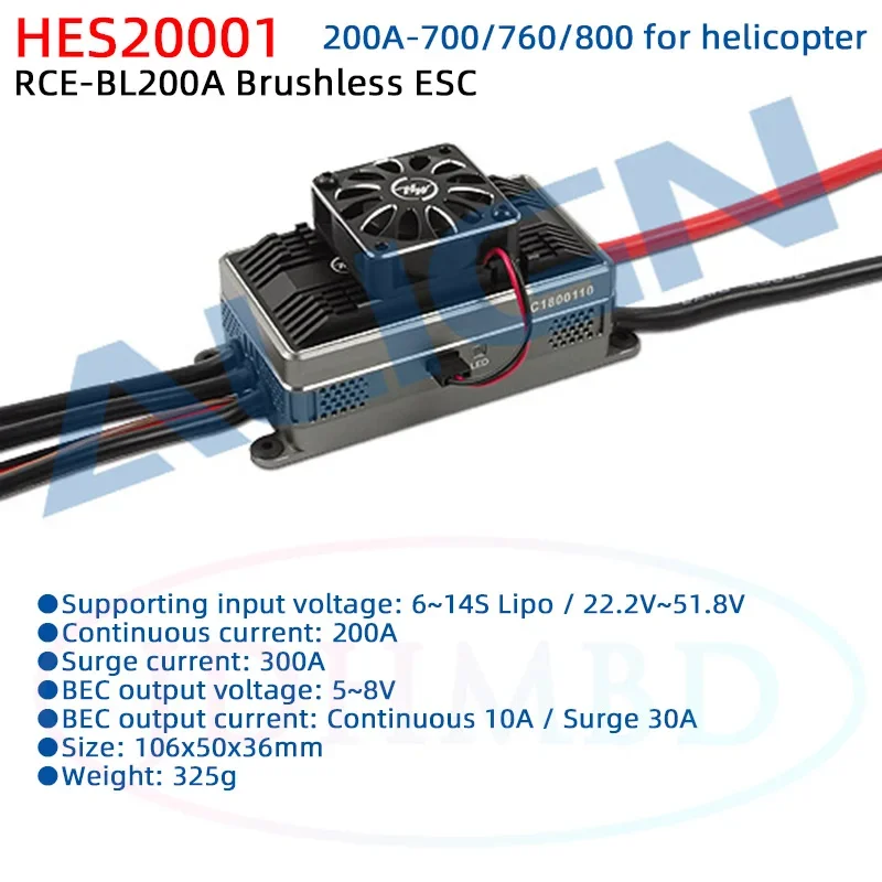 Align Trex RCE-BL25A/45A/50A/80A/100A/130A/200A Brushless ESC Align Trex 300 450L 470 500 550 650 700 760 800E Parts RC Helicop