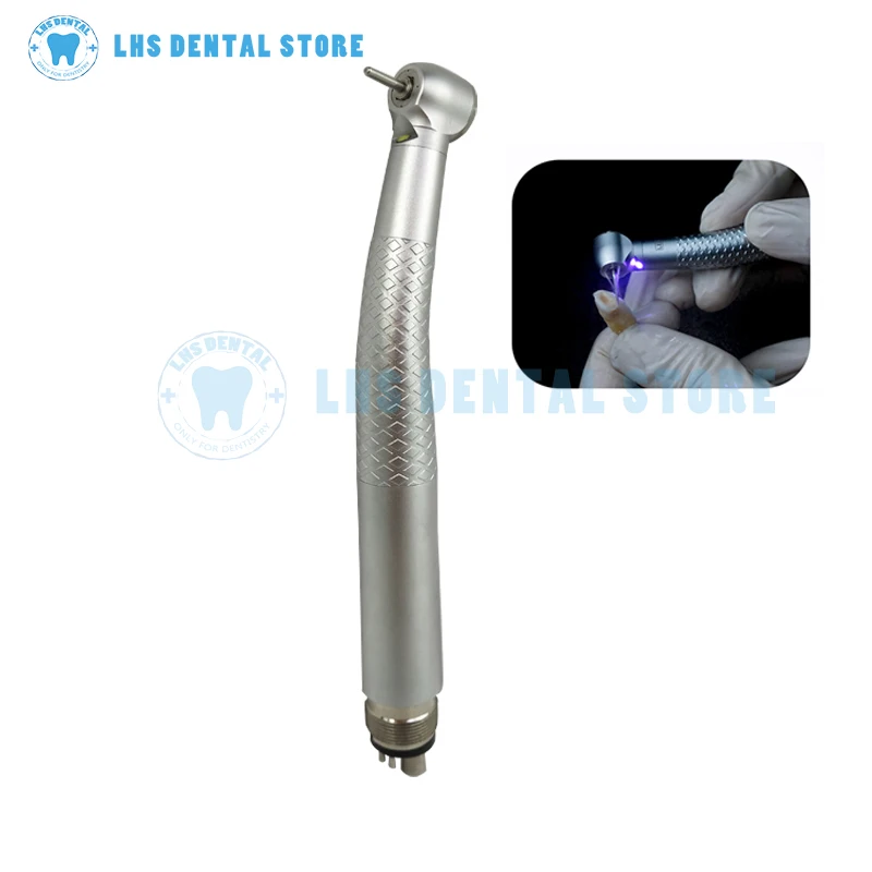 

Dental High Speed Handpiece Caries Detection Handpiece With Generator Led Purple Light Push Button 4hole 2hole Dentist Tools