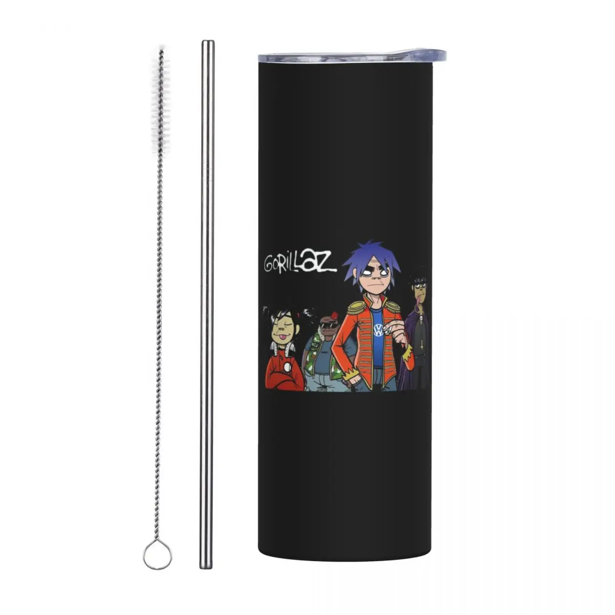 

Стакан Gorillaz из нержавеющей стали, кружки с вакуумной изоляцией, термохолодные соломинки с крышкой, 20 унций
