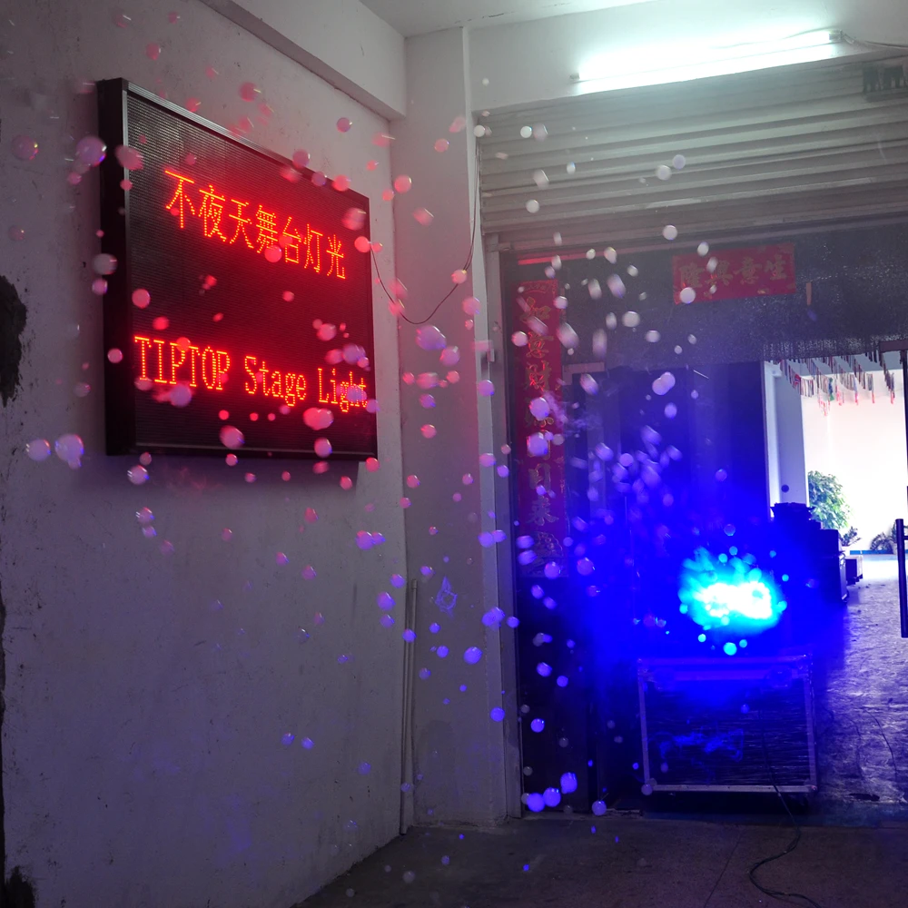 Freeshipping 2 Eyes Led Smoke Bubble Machine 24x3W RGB 3IN1 Color Leds DMX Remote Control Long Distance White Bubble Blower