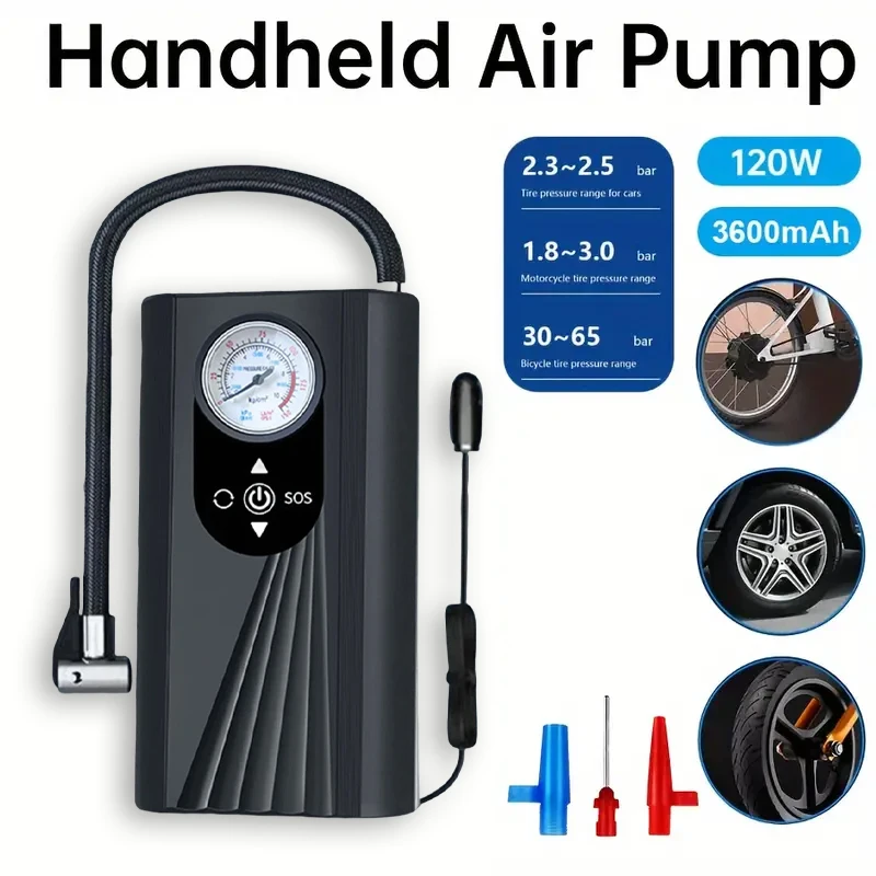 Mini Air Compressor 4.7V 150PSI Portable Electric Air Pump Car Tire Inflator For Motorcycle Bicycle Tire Air Filling Pump