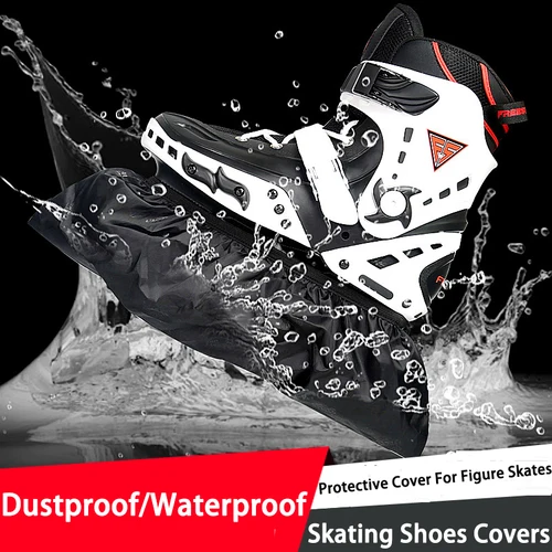 1 par de cubiertas protectoras negras para patines artísticos, marco a prueba de polvo, patines de nailon, bolsa para zapatos de patinaje de velocidad Slalom, cubiertas SEBA