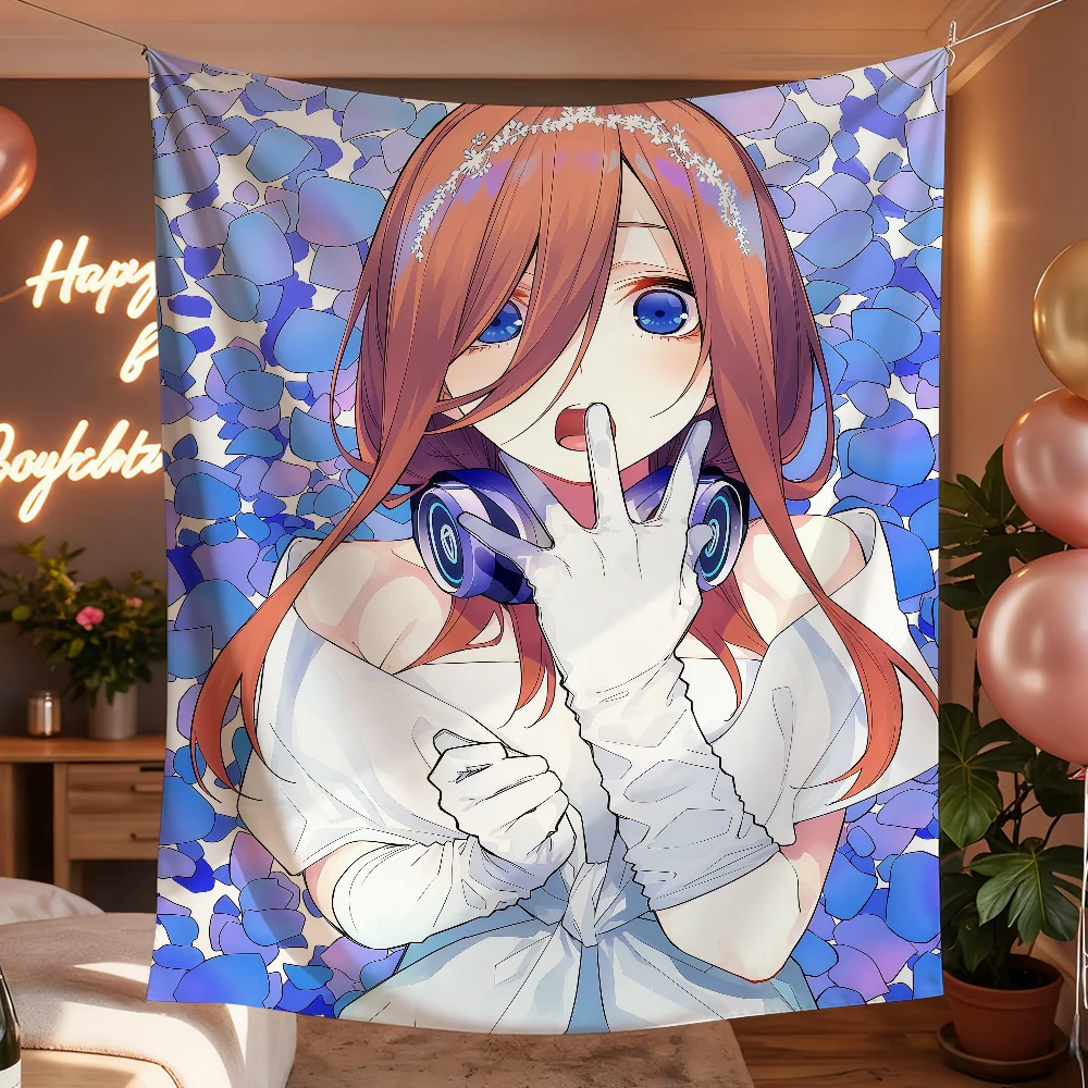 Anime Miku Nakano  flag For Picnic Party Art Home Decoration Outdoor Camping Banner Gifts