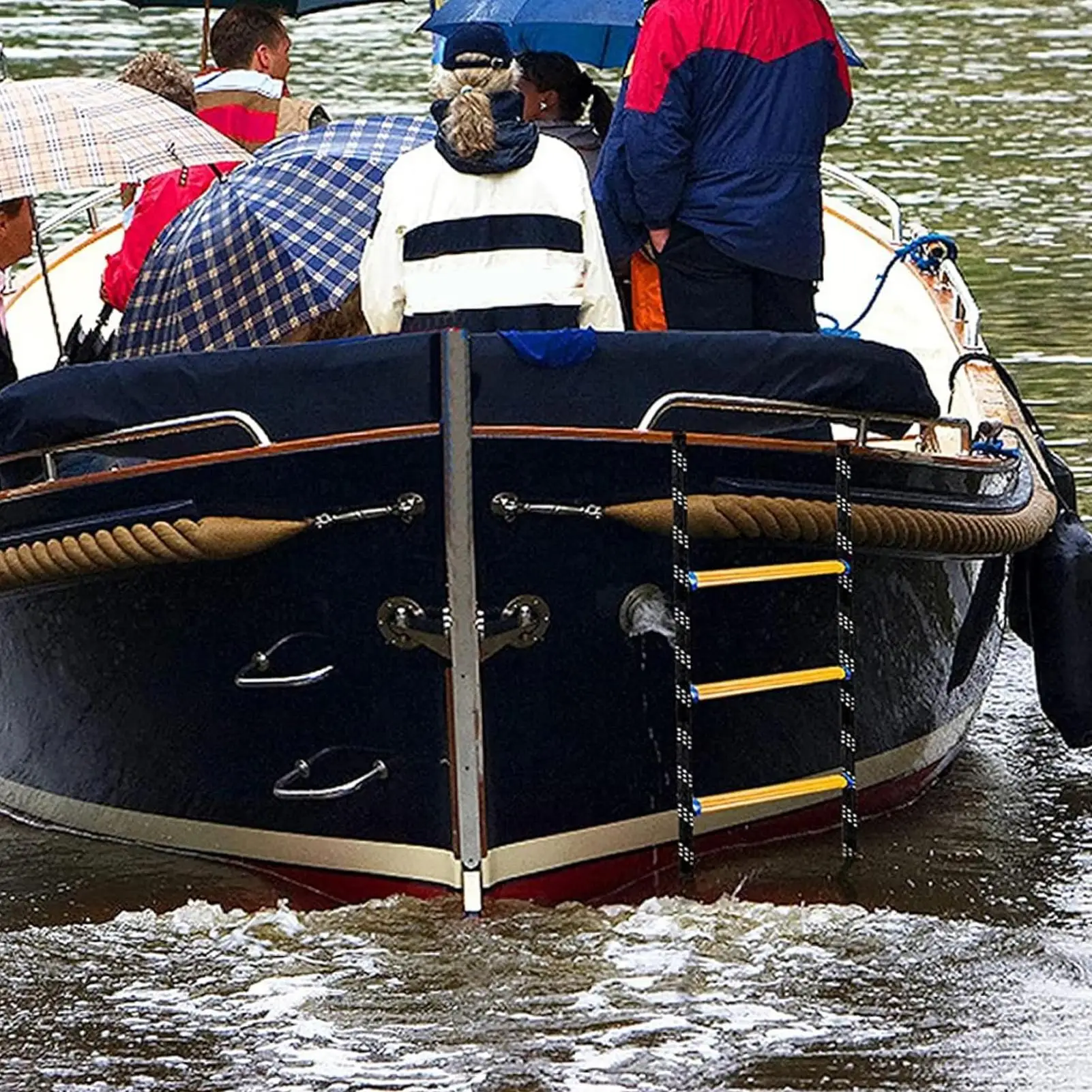 

Удлинитель лестницы для лодки, сверхмощная веревочная лестница для лодки, портативные безопасные ступеньки для восхождения со складным дизайном для морской водной палубы