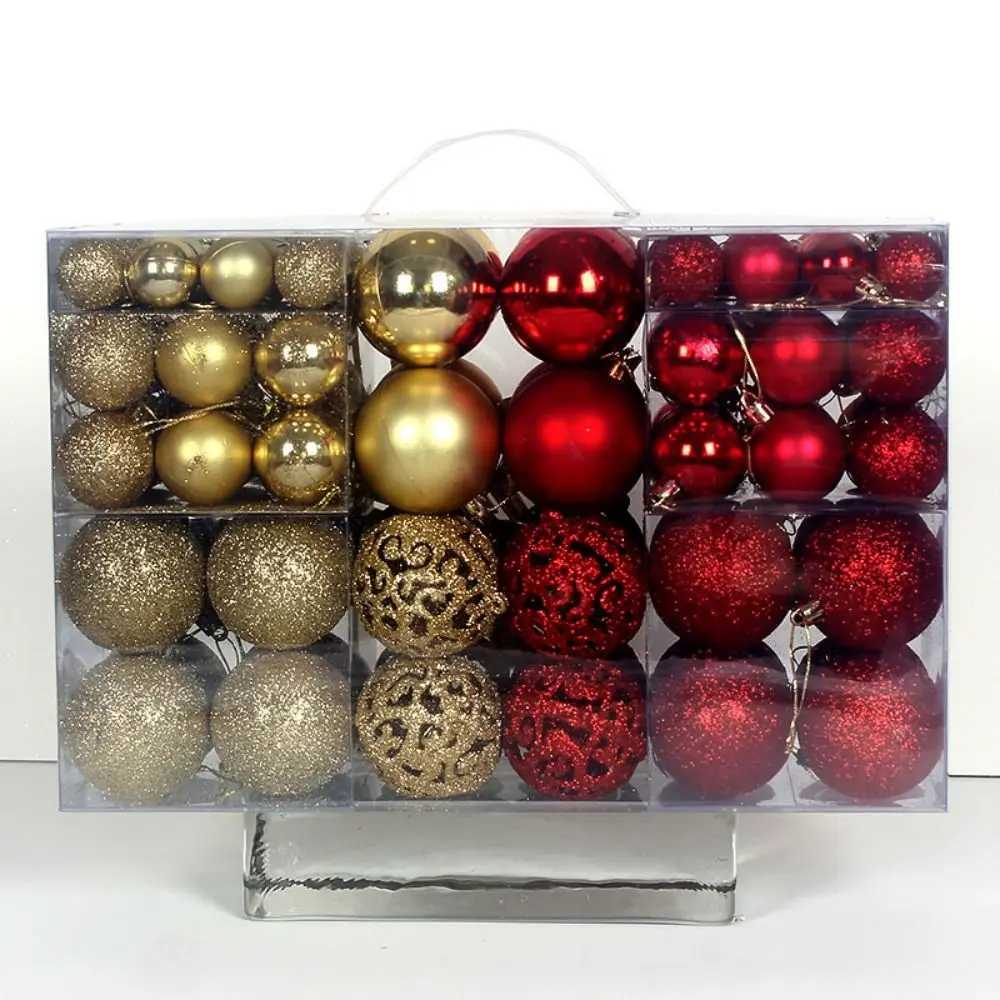 100PCS Fashion Plastic Christmas Ball Set 8cm 18 Colors Christmas Tree Balls Suspensable Xmas Ornament Ball Storefront