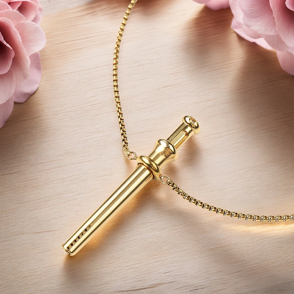 Ademhalingsweerstand Fluitje ketting Angst ademhaling ketting Mindful ademhaling ketting voor angst en stressverlichting