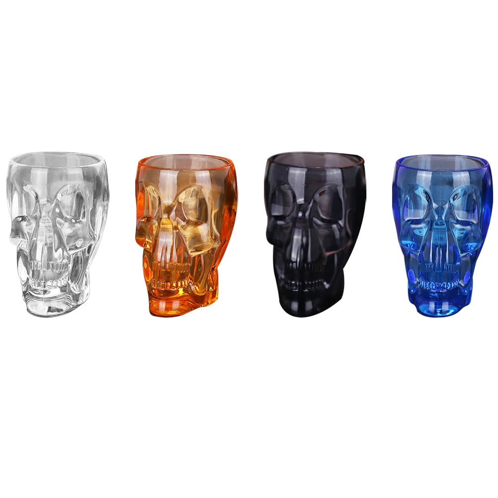 

4 Pcs Skull Mug Household Cup Bar Practical Convenient Milk Coffee Water Cocktail Glass Beer Creative