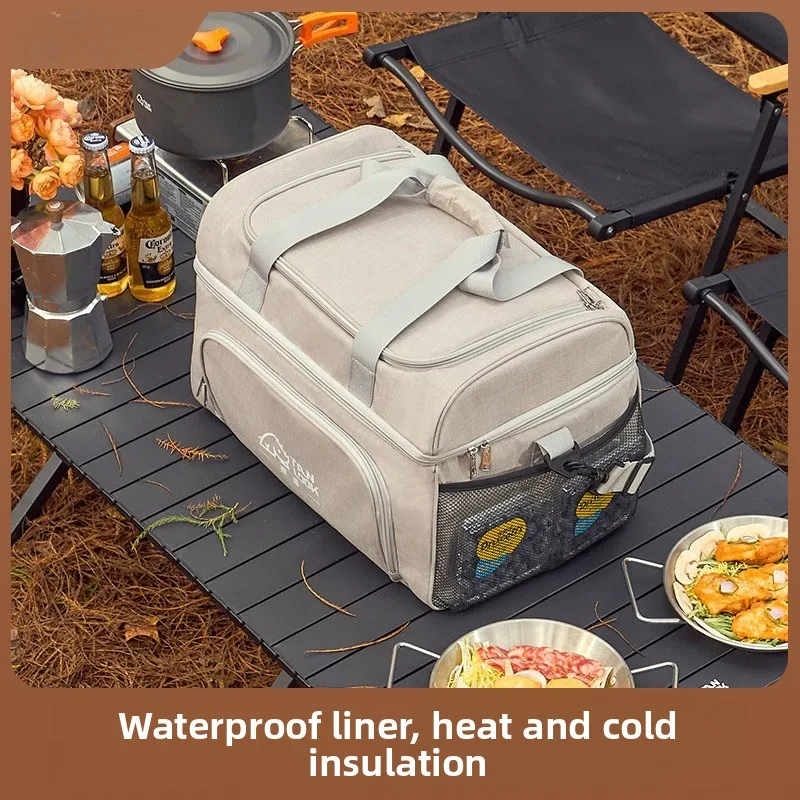 Insulation Bag Sports Ice Pack Large Capacity Handheld Insulated Bag Portable Camping Equipment Outdoor Camping Bag Lunch