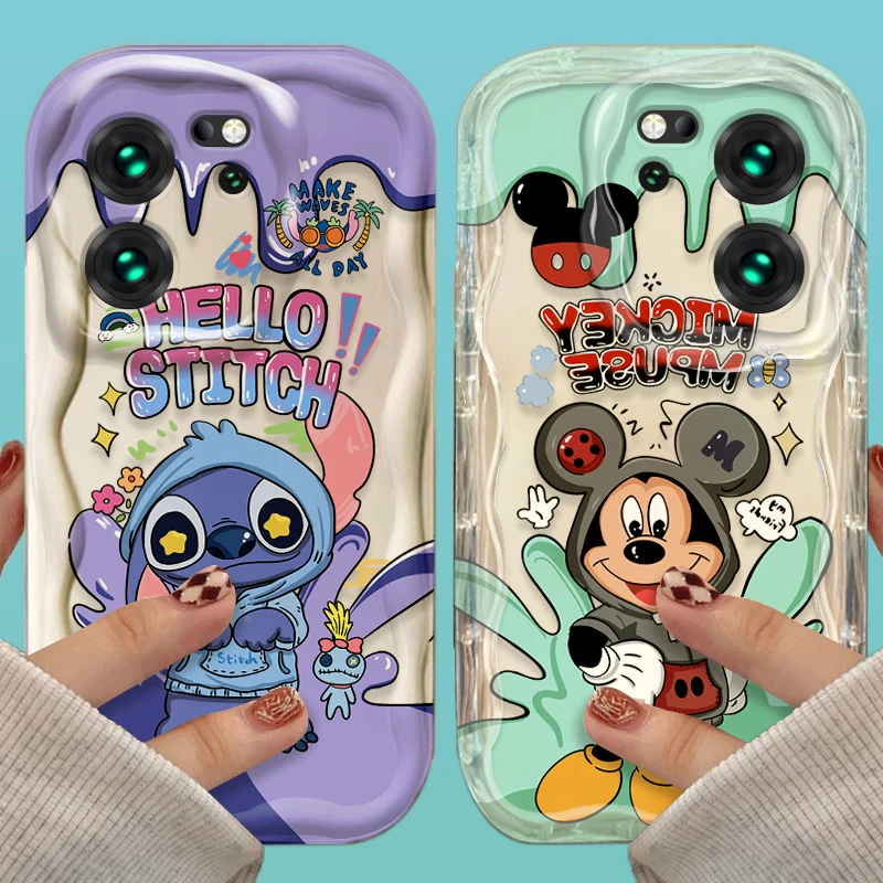 Disney Couple Mickey Minnie Stitch Case For Xiaomi Redmi Note 13 12 Pro Plus Turbo Speed 12S 12R 11 11S 10 10S 9S 7 8 9 Pro Max