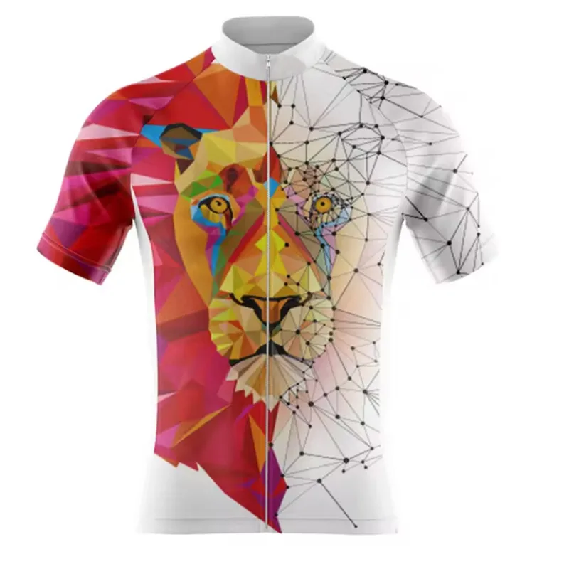 3D Lion Bike Clothing,Quick Dry Cycling Jersey for Men, Short Sleeve,  MTB Bicycle Jersey, Road Cycling Shirt, Summer 2024