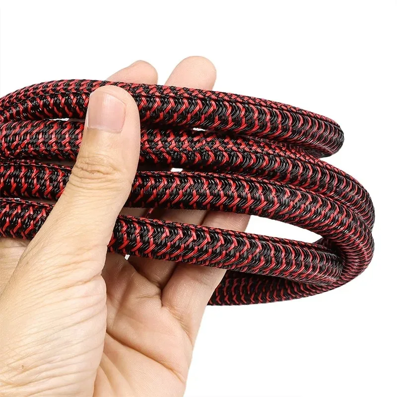 1 - 50M Red-Black 5 8 10 13 16 19 25mm Self-Closed Cable Sleeve PET Braided Insulated Split Sleeved Car Wire Power Cord Protect