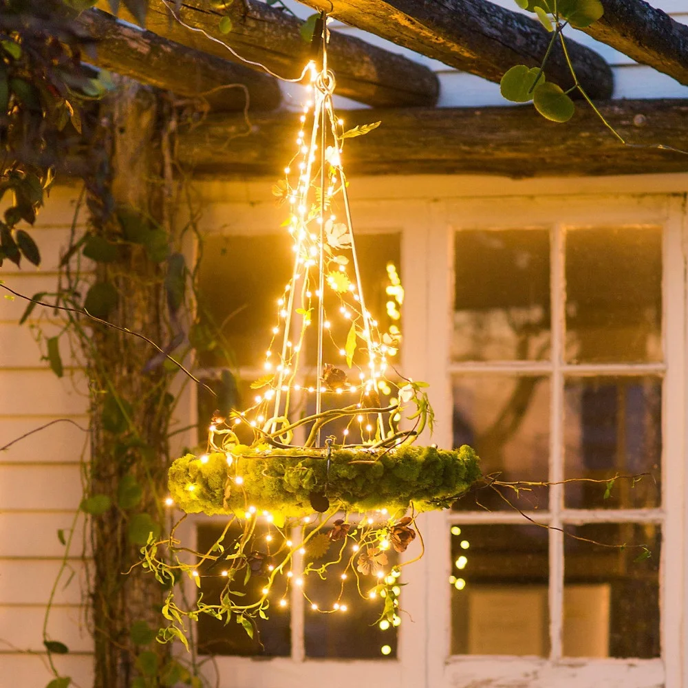 EU-Stecker wasserdicht LED Wasserfall Eiszapfen Lichterketten im Freien Weihnachten Lichterketten Girlande für Urlaub Garten Weihnachts baum Dekor