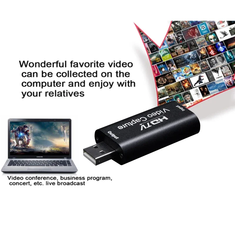 HD 4K Video Capture Card USB3.0 2.0 HDMI Video Grabber บันทึกกล่องสําหรับ PS4 เกม DVD กล้องวิดีโอกล้องสดสตรีมมิ่ง