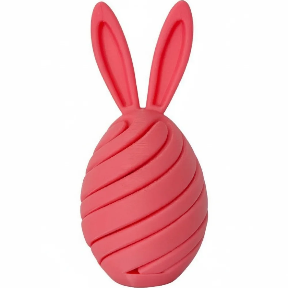Sensory 3D Printed Rabbit Eggs Funny Colorful Easter Rabbit Ornament Spinning Function Rotating Bunny Eggs Desktop Ornament