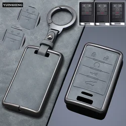 Zinc Alloy + Leather Car Key Cover Case Skin Shell Holder For Cadillac DTS SLS SRX XLS STS Escalade CTS ATS 28T CTSV XTS
