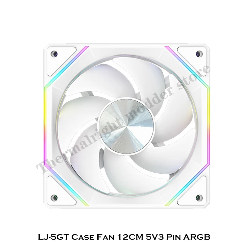 Computer Case Ventilador RGB Fan 120mm 5V 3pin ARGB PC Gamer Cabinet Cooler PWM, Classic and Minimalist Style Mute Ventilador