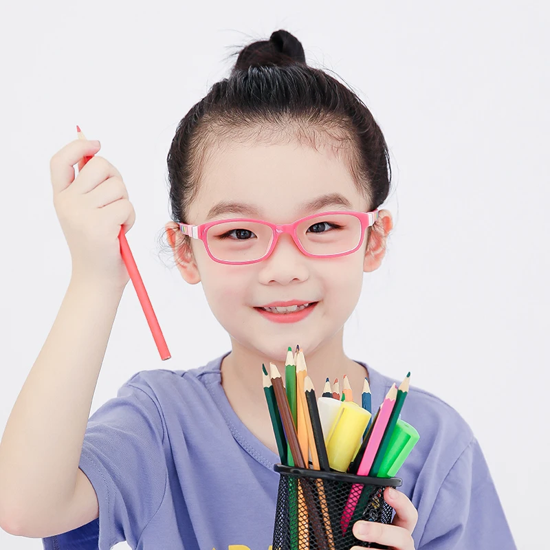 SECG-Montura De gafas ópticas ultraligeras para niños, lentes flexibles y suaves