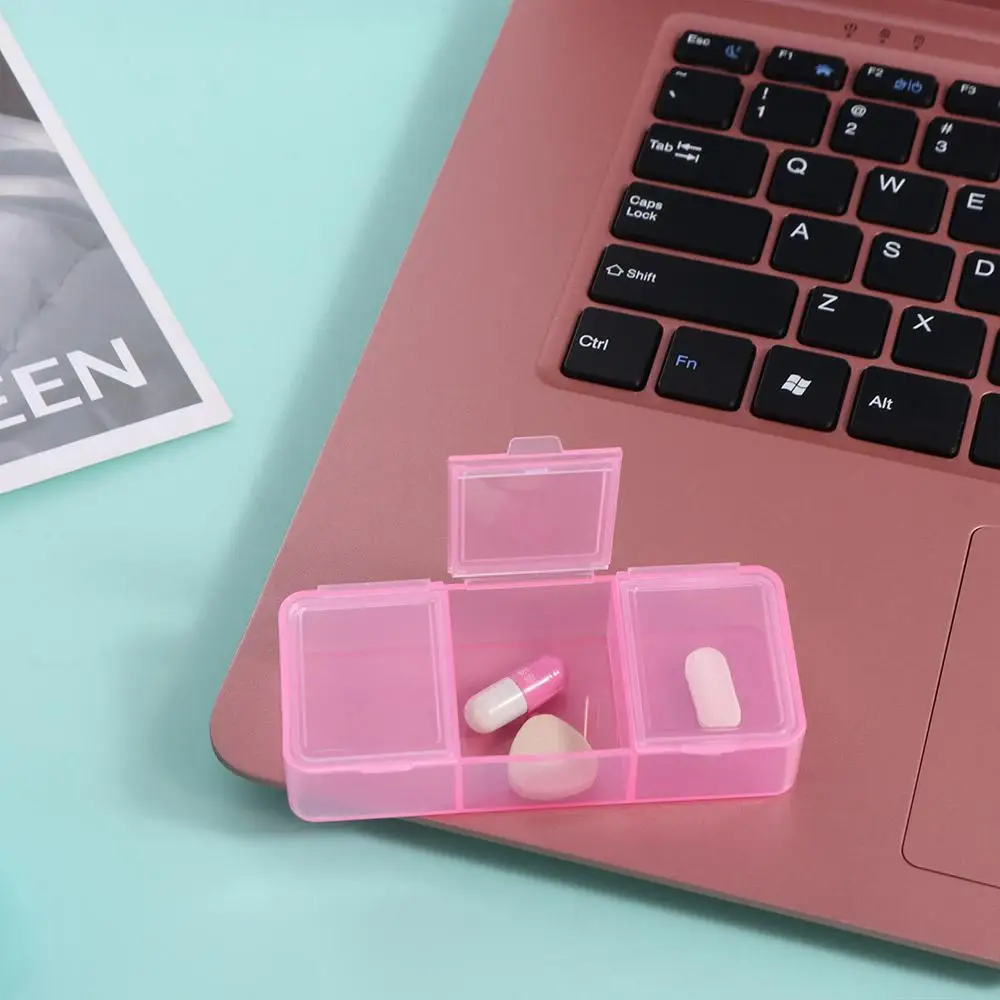 

Durable Mini 3Grids Pill Case Plastic Drug Dispense Medicine Box Multifunction Waterproof Pill Storage Box Morning