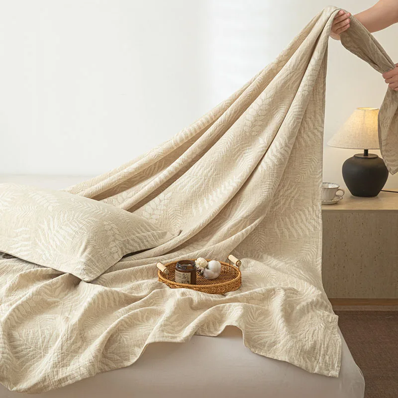 Luxury Cotton and Linen Bed Sheet Sets High Quality Skin Friendly Flat Sheet 2 Pillowcases for All Seasons Queen King Bedclothes - view 4