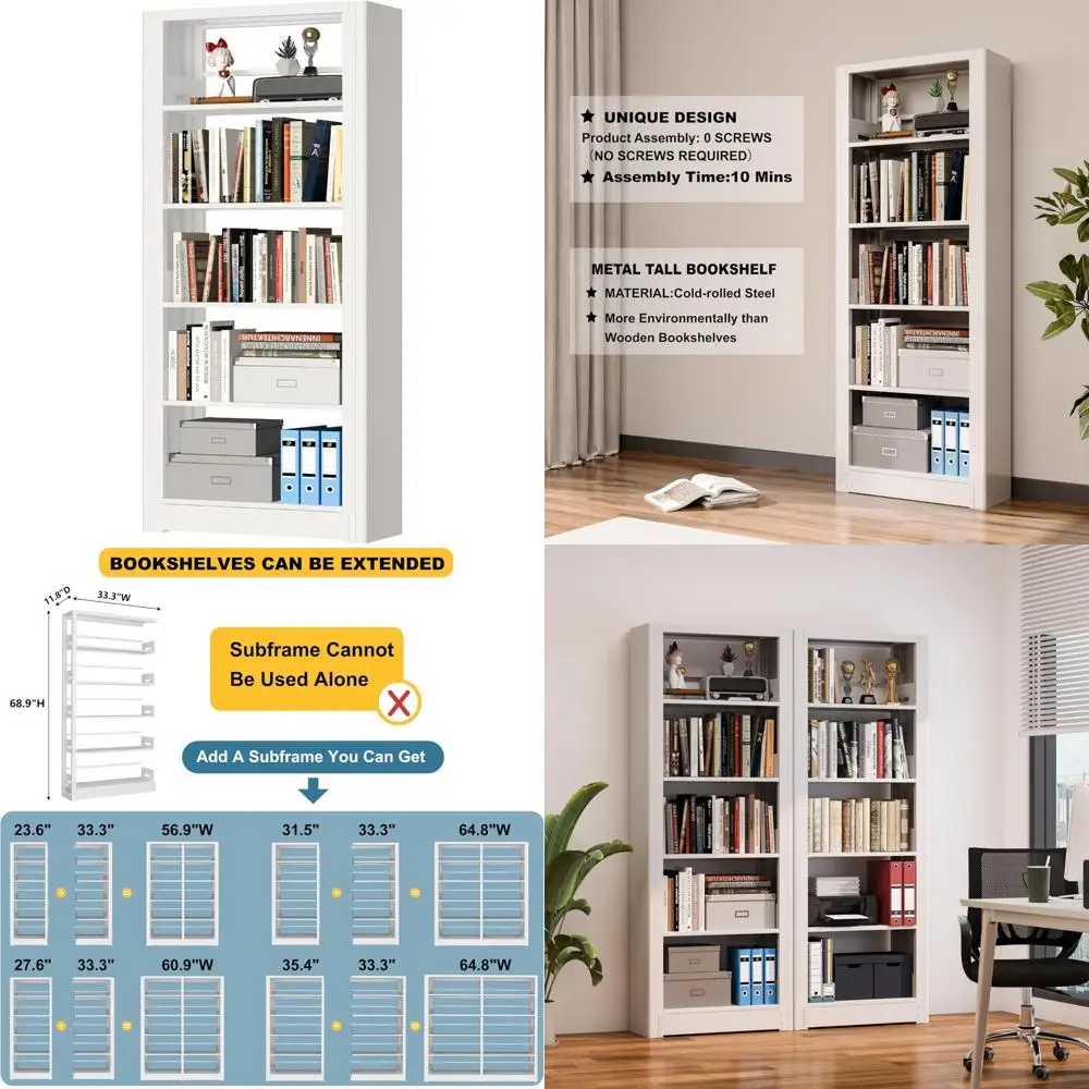 Tall 5-Shelf Metal … - image