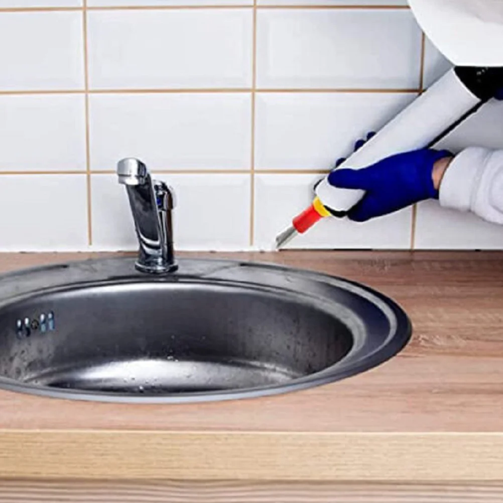 

1 Set Stainless Steel Caulking Nozzle Tool Kit Non-Stick Drip-Free For Home Kitchen Bathroom Waterproofing Reusable Caulking
