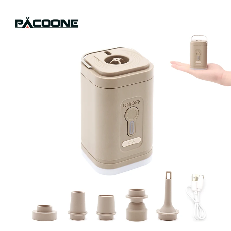 PACOONE Wireless Inflation Pump Portable Outdoor Mini Air Compressor Air Cushion Bed Swim ring Multi function Air Pump