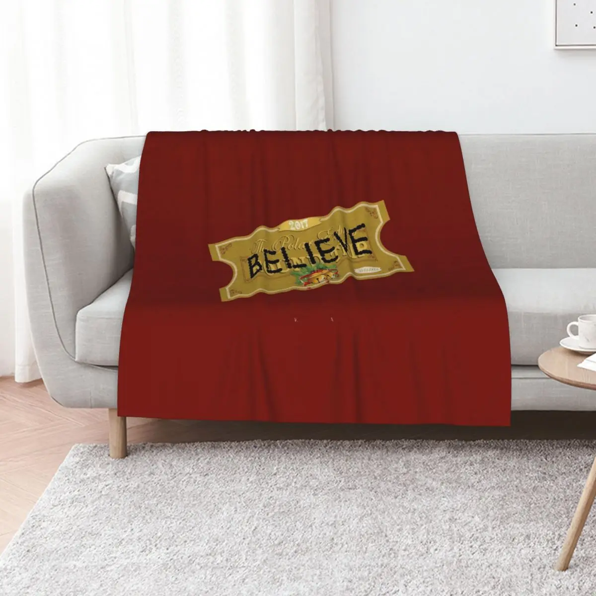 Believe Polar Express Santa Ticket Throw Blanket Decorative Throw Nap Sleeping Bag Weighted Tourist Blankets