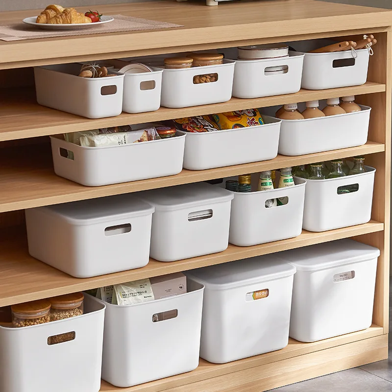 

Stackable Storage Bins with Lids -Plastic Organizer Drawers for Desktop, Multipurpose Storage Boxes for Snacks, Underwear