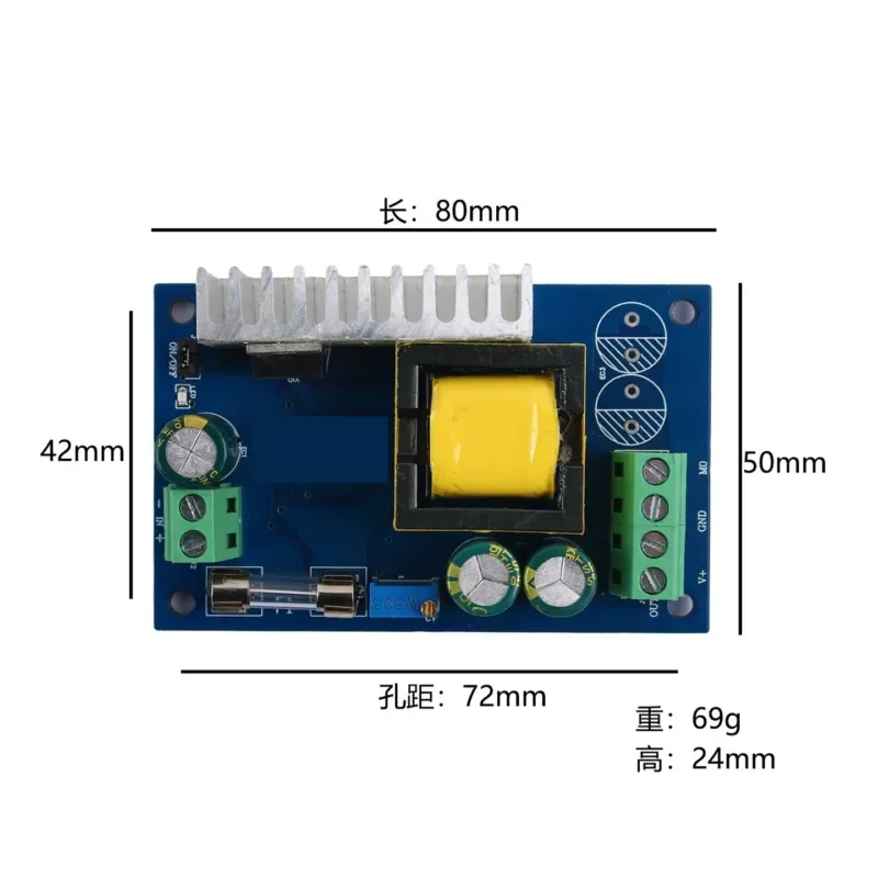 DC-DC DC Adjustable High Voltage Boost Regulator Power Supply Module 12-24V to 80-195-450-650V