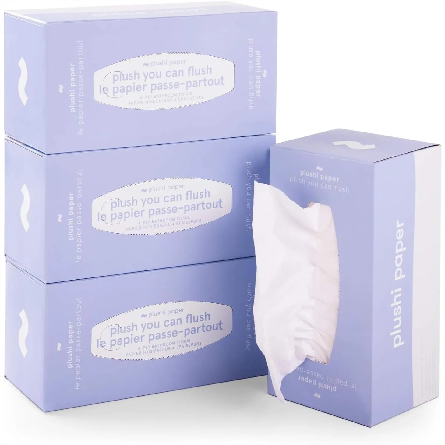 

Septic Safe Tube Free Toilet Paper 4-Ply Quick Dissolving Biodegradable Tissue for RV Campers Marine Use 4 Boxes 320 Wipes