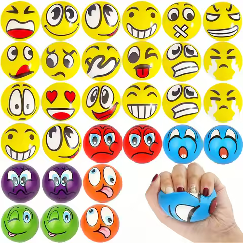 Colorful Squeeze Balls-Funny Faces Foam Finger Exercisers for Party Favors&amp;Gifts,Party Favor Accessories,Funny Face Accessories