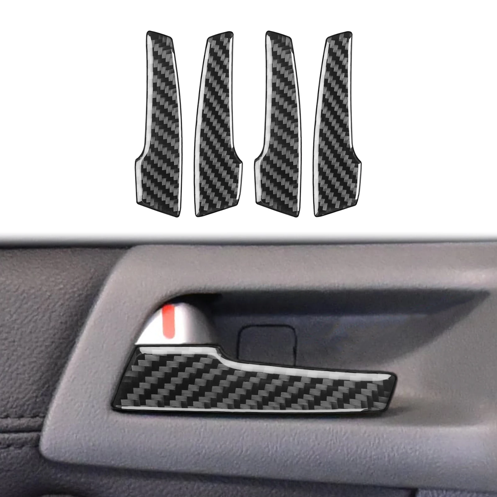 For Pontiac G8 08—09 For Holden Commodore 06—12 Carbon Fiber Car Accessories Inner Door Handle Puller Panel Cover Trim Sticker - view 4