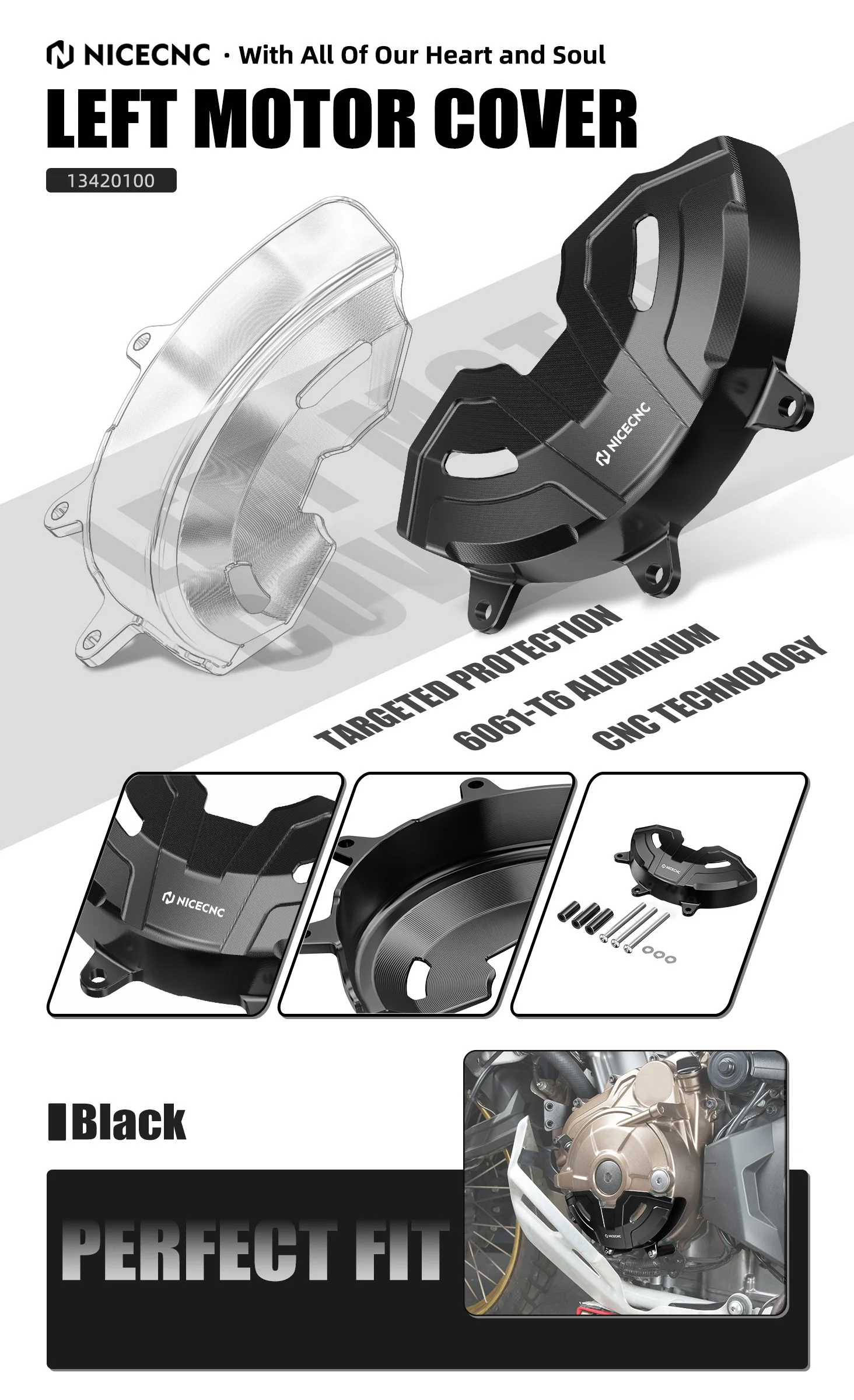 NICECNC Motorrad-Motorstatorabdeckung Schutz für Honda CRF1100L Africa Twin CRF 1100 L Africa Twin ADV Sports 2020-2025 2026 – Detail 1