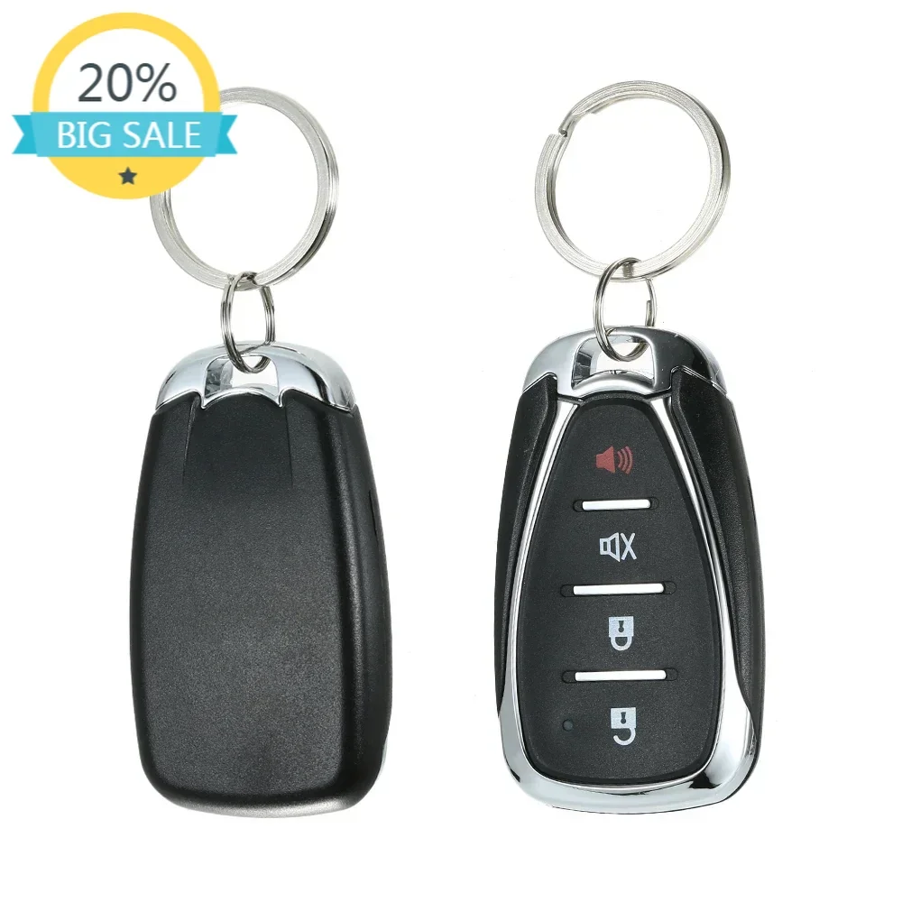

Universal Car Vehicle Security System Burglar Alarm Protection Anti-theft System 2 Remote with Siren Wiring Harness Programmable