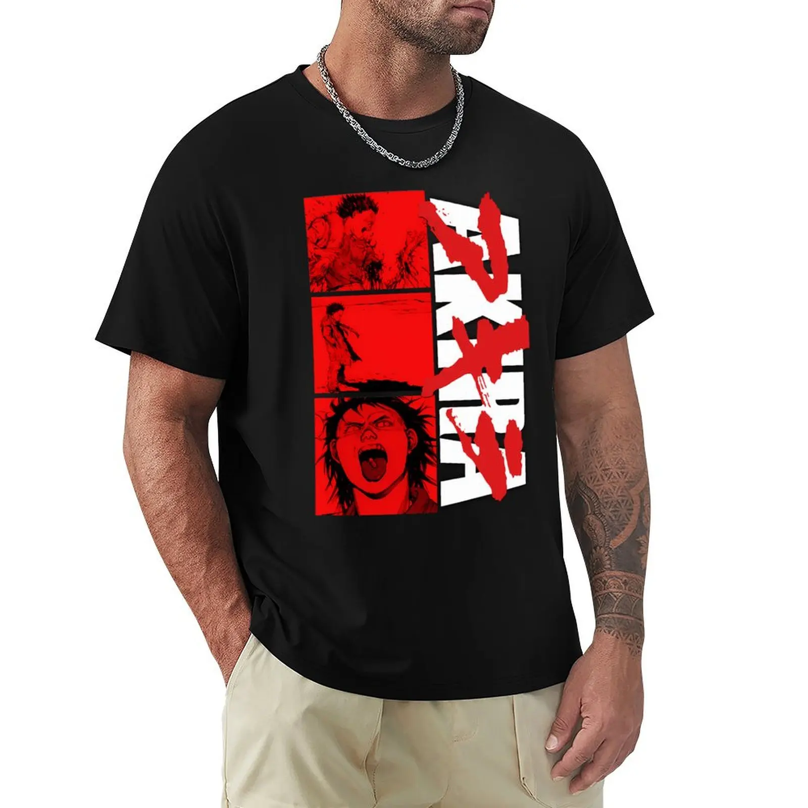 Akira Classic Tetsuo Shima Red T-Shirt Street Art Print Tee Shirt