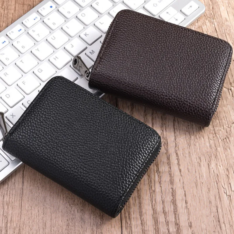 11 Detents Cards Holders Men's Wallet Women'sCredit Card Holder RFID Blocking Zipper Money Pouch Card Protect Case Pocket Purse