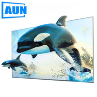 AUN Projector Screen 120 100 60 Inch Thicken Foldable Portable White Cloth Material 1080P 4K 2K Laser Home Theater Cinema