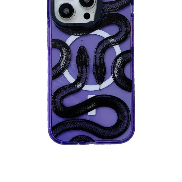 

Snake MagSafe Phone Case Cover for IPhone 12 13 14 15 Pro Max Case for IPhone 15 Pro Max